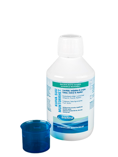BioXtra suuvesi alkoholiton, kuivan suun suuvesi  250 ml