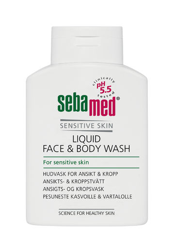 SEBAMED Liquid Face & Body Wash useita kokoja