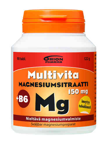 Multivita Magnesiumsitraatti+B6 150 mg 90 tabl