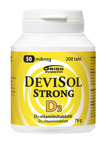 DEVISOL STRONG 50 mikrog D -VITAMIINI 200 tabl