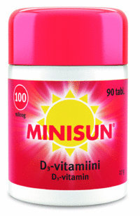 MINISUN D -vitamiini 100mikrog 90tabl