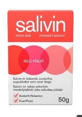 SALIVIN  RED FRUIT suun kuivuuteen imeskelytabl