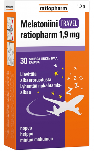 Melatoniini Travel ratiopharm 1,9 mg, 30 kpl
