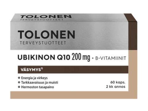 Tolonen Ubikinon-kapselit,200 mg: 60 kapselia