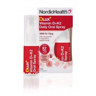 NORDIC HEALTH Dlux K2+D-vitamiinisuihke 12ml