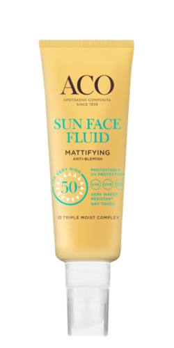 ACO Sun Face Fluid Mattifying kasvoille SPF50+ 40ml