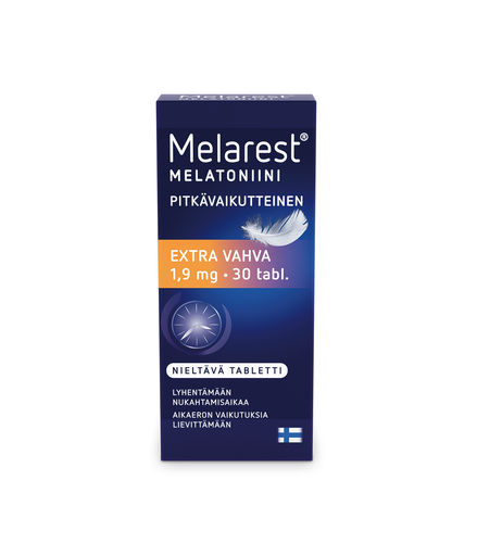 Melarest Melatoniini Extra Vahva 1,9 mg pitkävaikutteinen tabl
