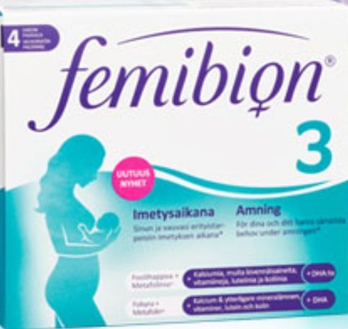 FEMIBION 3 tukee imetyksen aikana 4 tai 8 viikon pakkaus