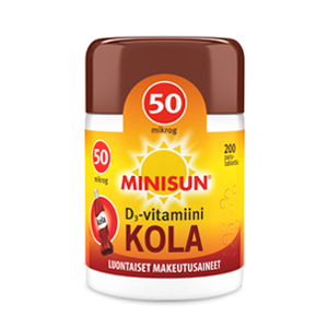 MINISUN D-vitamiini Kola 50µg 200kpl