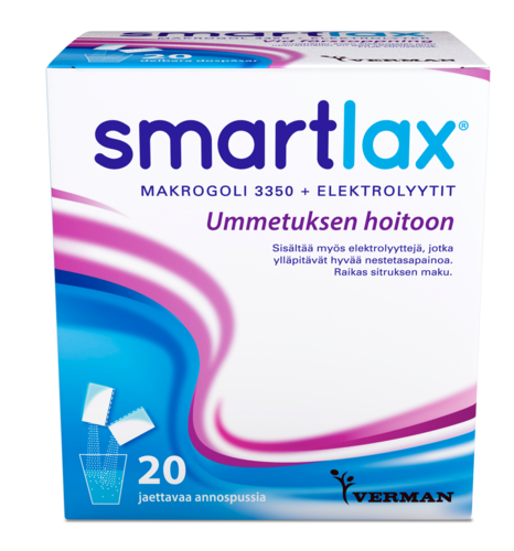 Smartlax Makrogoli + elektrolyytit 20annospussia