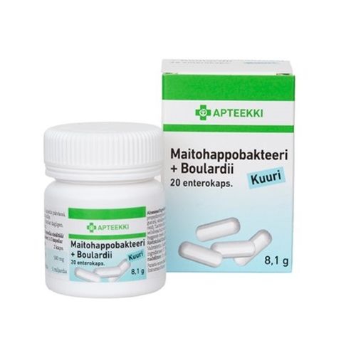 APTEEKKI Maitohappobakteeri + Boulardii 20 tai 60 enterokaps.