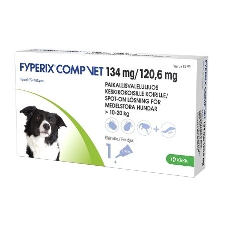 FYPERIX COMP VET (10-20 kg) 134 mg/120,6 mg paikallisvaleluliuos 1x1,34 ml