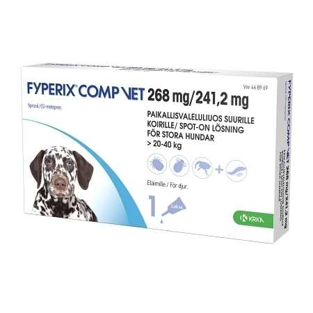 FYPERIX COMP VET (20-40 kg) 268 mg/241,2 mg paikallisvaleluliuos 1X2,68 ml
