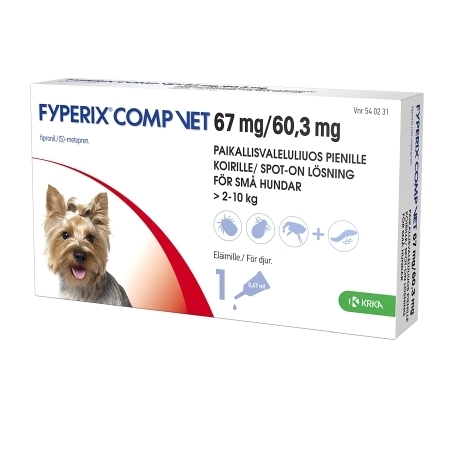 FYPERIX COMP VET  (2-10 kg) 67 mg/60,3 mg  paikallisvaleluliuos 1 x 0,67 ml