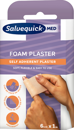 Salvequick Foam Plaster 6cm x 1m