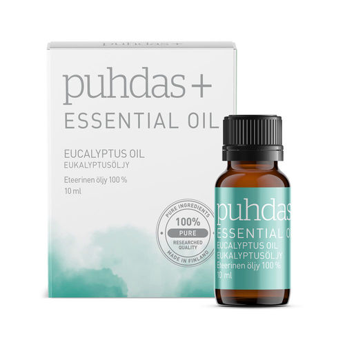 PUHDAS+ 100 % Premium essential oil, eukalyptus 10 ml Eteerinen Eukalyptusöljy