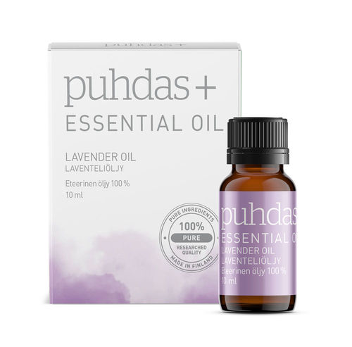PUHDAS+ 100 % Premium essential oil, lavender 10 ml Eteerinen Laventeliöljy