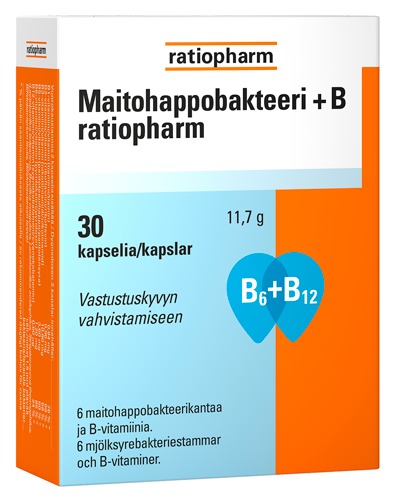 MAITOHAPPOBAKTEERI + B RATIOPHARM 30 KAPS