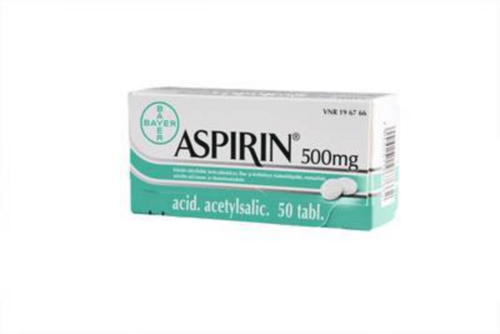 ASPIRIN tabletti 500 mg 50 fol