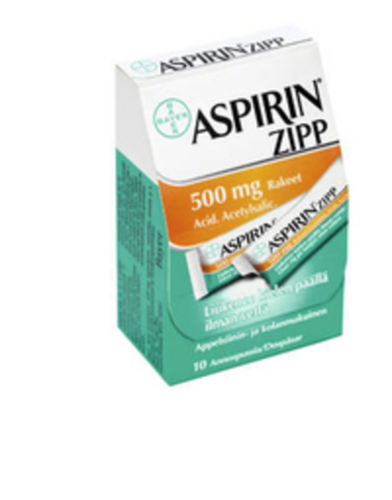 ASPIRIN ZIPP rakeet 500 mg 20 kpl