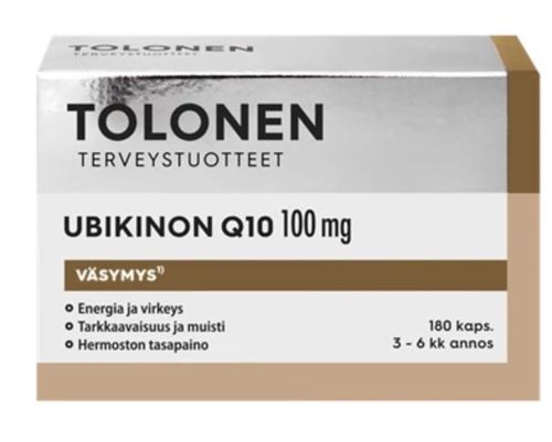 Tolonen Ubikinon Q10 + B-vitamiinit 100 mg 180 kaps