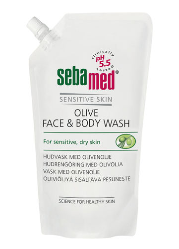 SEBAMED Liquid Face Body Wash 1000ml täyttöpussi