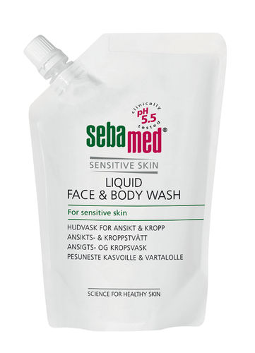 SEBAMED Liquid Face &amp; Body Wash 400 ml täyttöpussi