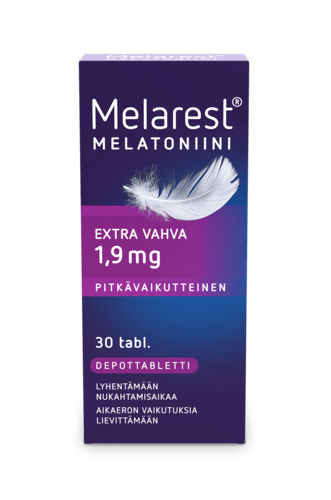 MELAREST Melarest Melatoniini Extra Vahva 1,9 mg 90 tabl. helposti nieltävä ja pitkävaikuttein