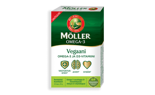 MÖLLER Vegaani Omega-3 ja D-vitamiini 30 kaps
