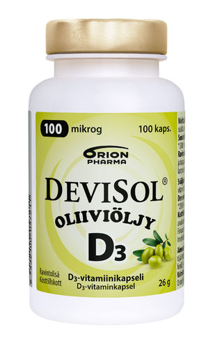 DEVISOL oliiviöljy 100 mikrog 100 kaps