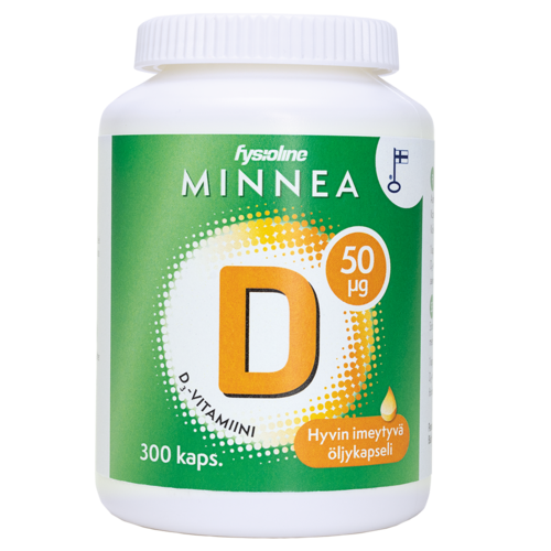 MINNEA D-vitamiini 50 mikrogram 300kaps