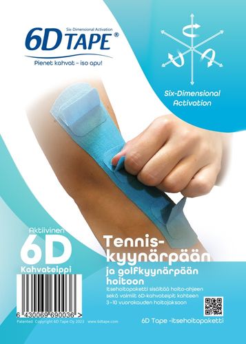 6D Tape tennis-ja golf-kyynärpää 2 hoitokertaa 2 kpl